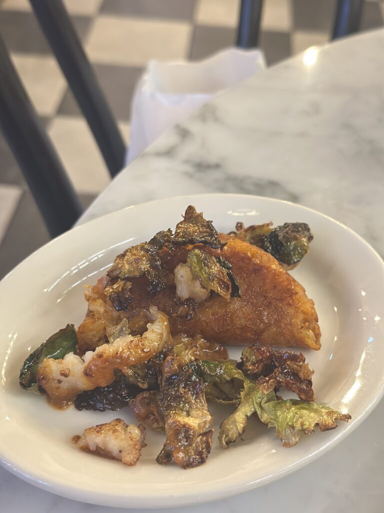 퍼프룸 타코 새우 리조또